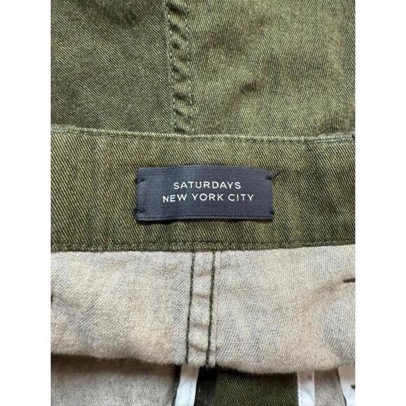 Saturdays New York City Brushed Cotton Carpenter Pant Olive Green 34x30 - Picture 4 of 8
